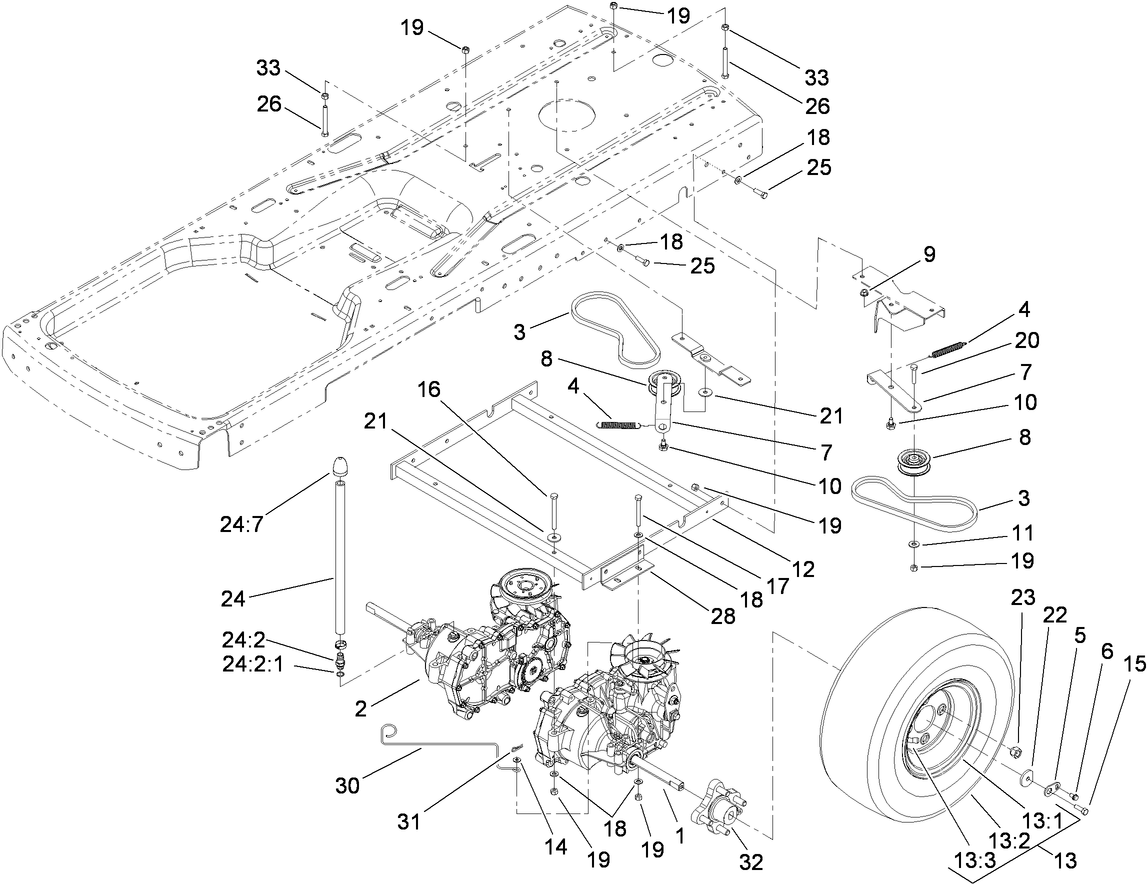 Hydro and Belt Drive Assembly