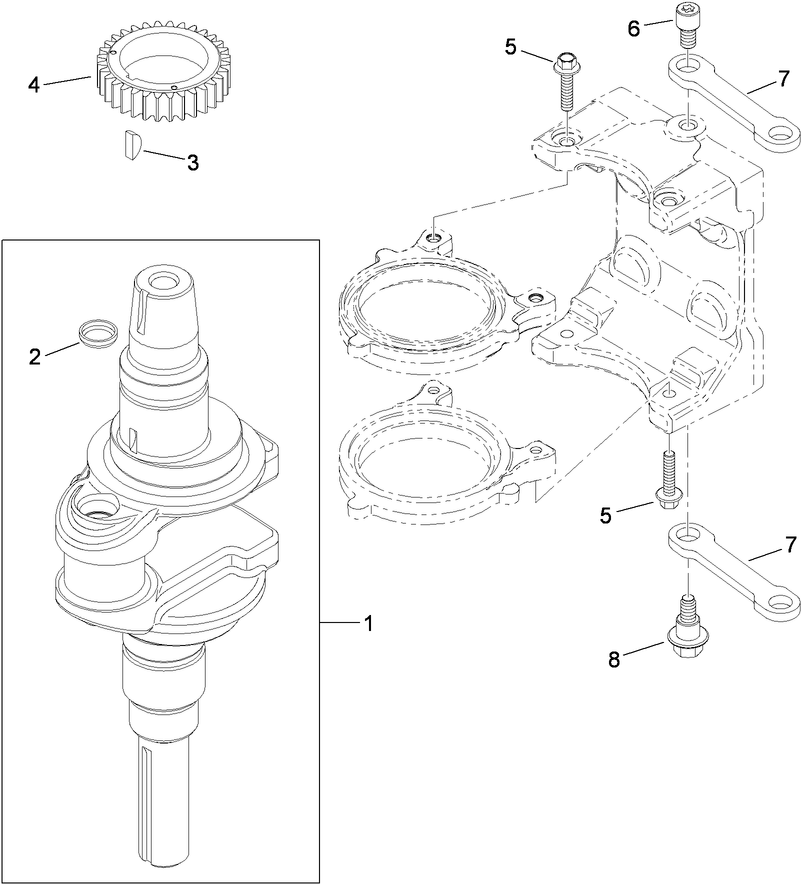 Crankshaft Assembly Kohler SV590-0212