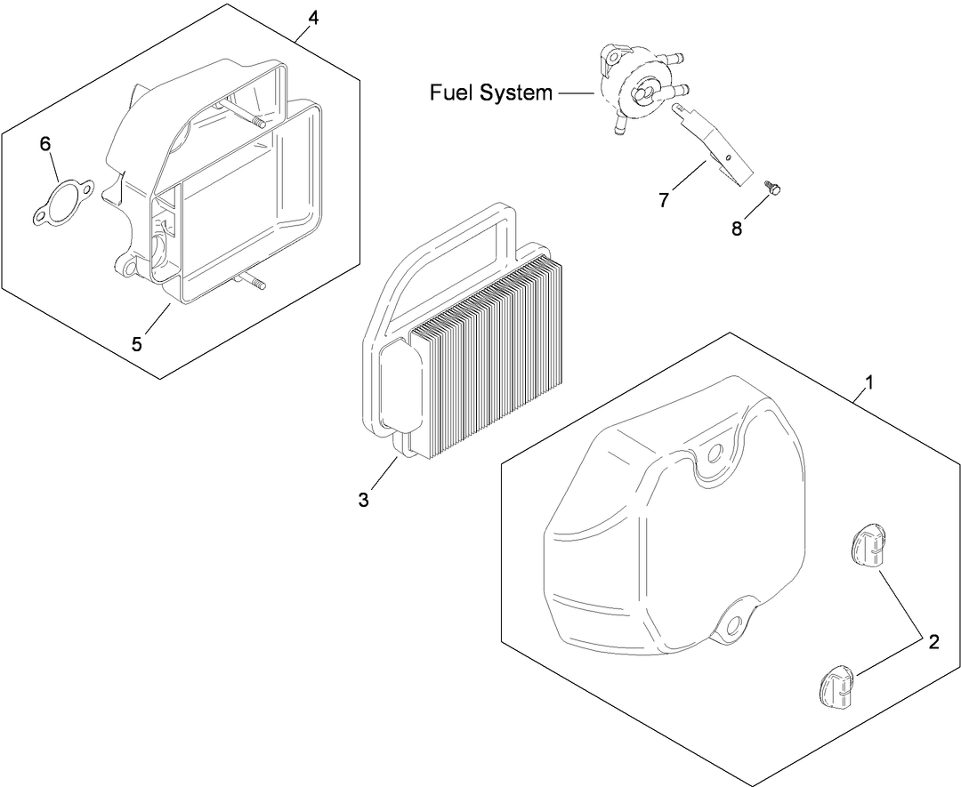 Air Intake and Filtration Assembly Kohler SV590-0212