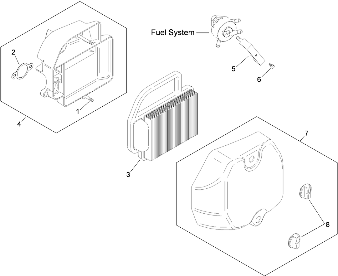 Air Intake and Filtration Assembly  Kohler SV610-0211