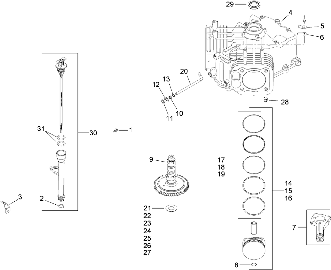 Crankcase Assembly Kohler SV720-0039