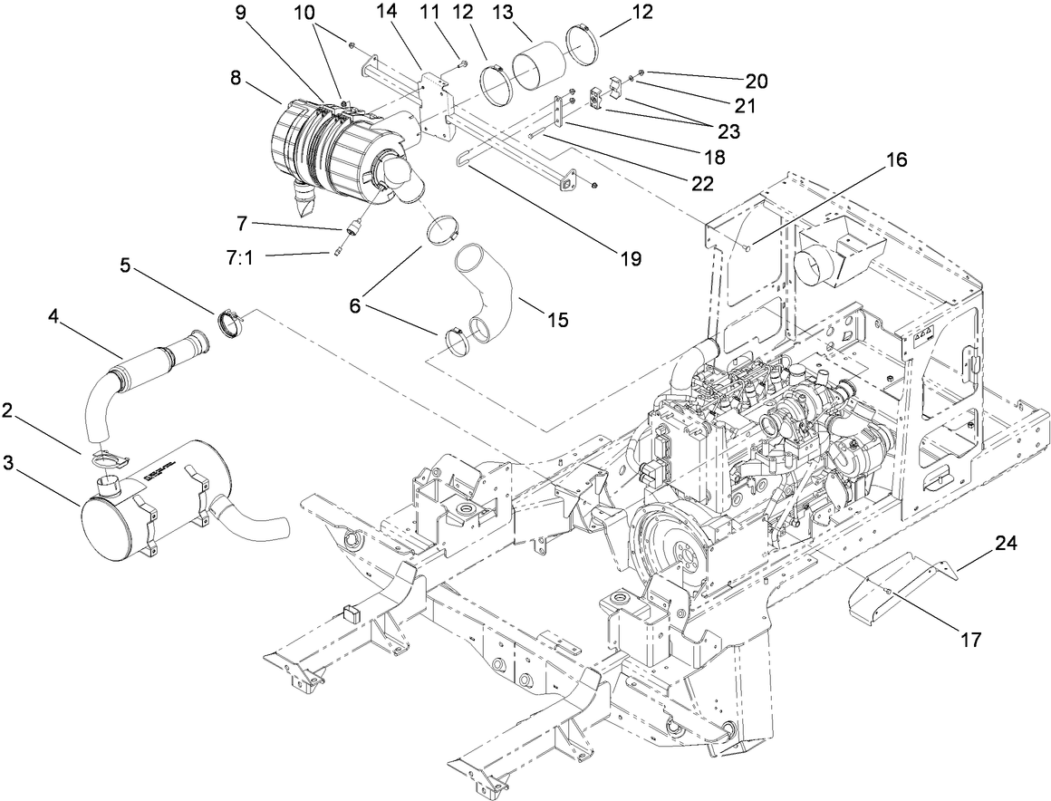 Air Cleaner and Muffler Assembly