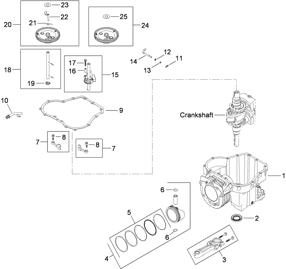 Crankcase Assembly  Kohler SV590-0213