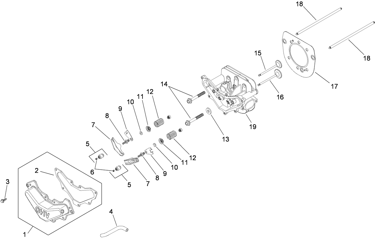 Head, Valve and Breather Assembly  Kohler SV590-0213