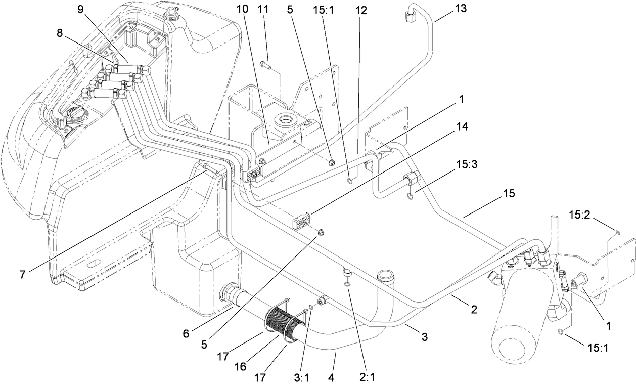 Hydraulic Tank Plumbing Assembly