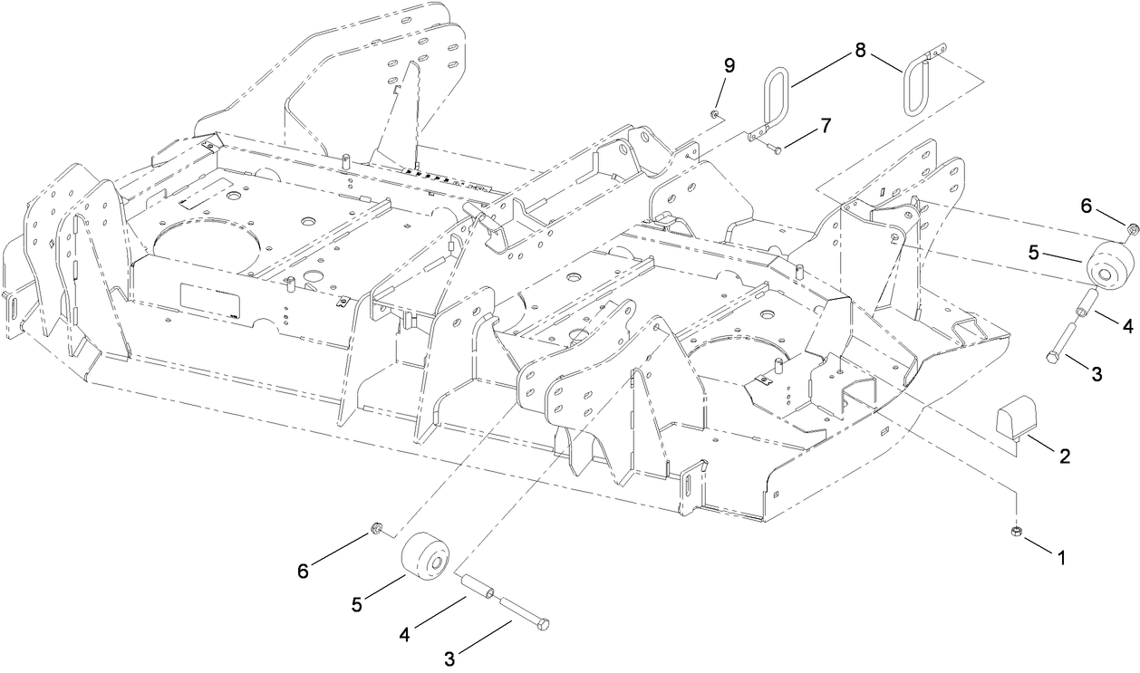 Right Deck Deck Stop Assembly