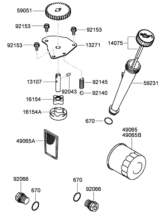 Lubrication Equipment Assembly  Kawasaki FH580V-FS28