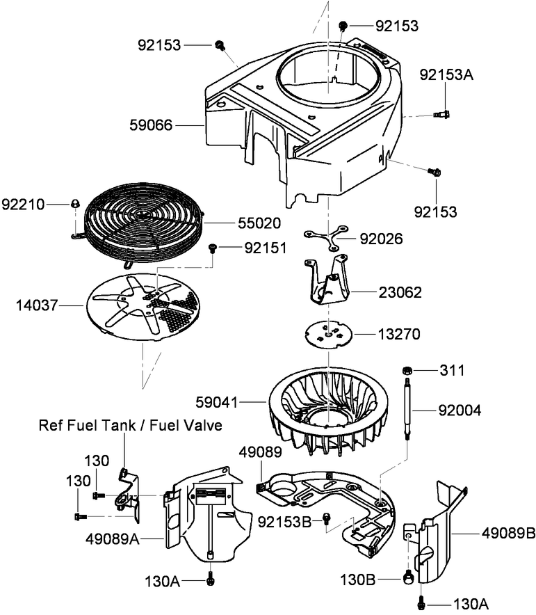 Cooling Equipment Assembly  Kawasaki FH580V-FS28