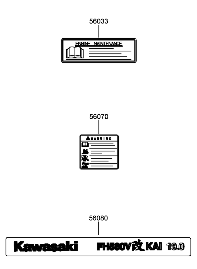 Label Assembly  Kawasaki FH580V-FS28