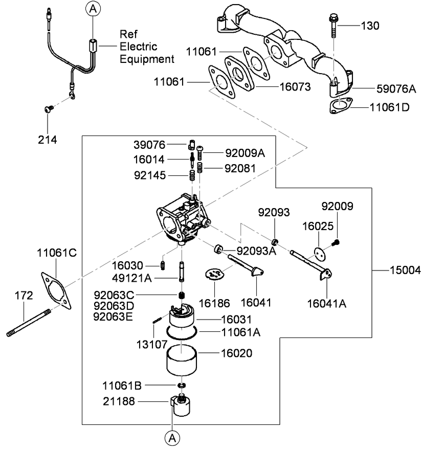 Carburetor Assembly  Kawasaki FH580V-FS30