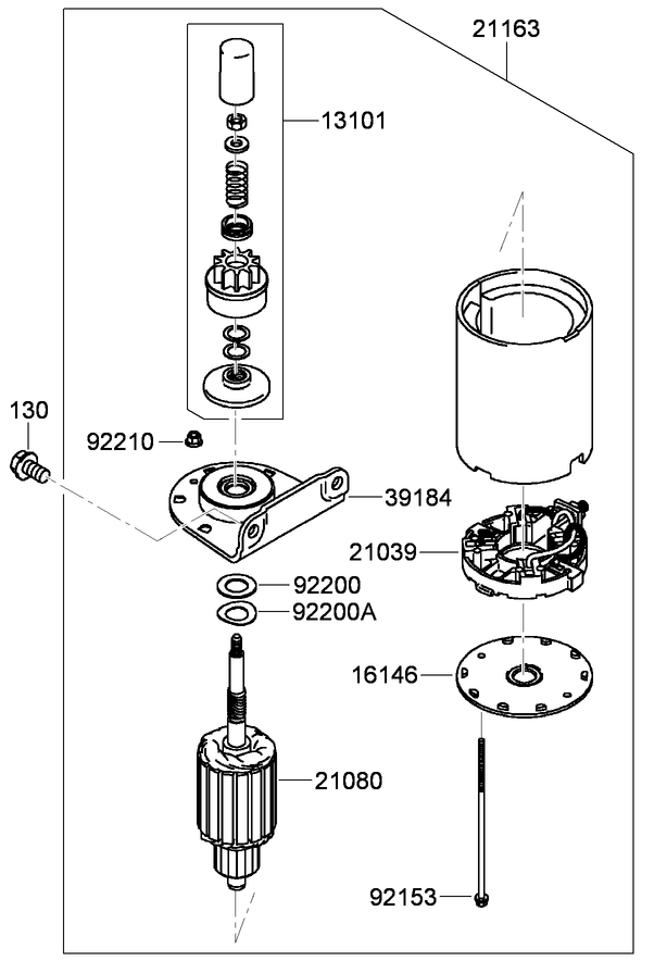 Starter Assembly  Kawasaki FH580V-FS30
