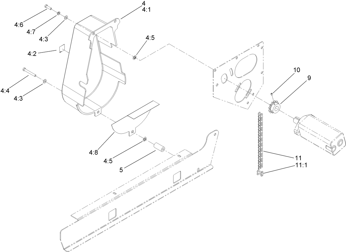 Chain, Sprocket and Guard Assembly