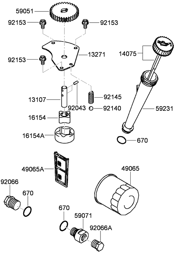 Lubrication Equipment Assembly  Kawasaki FH680V-GS13