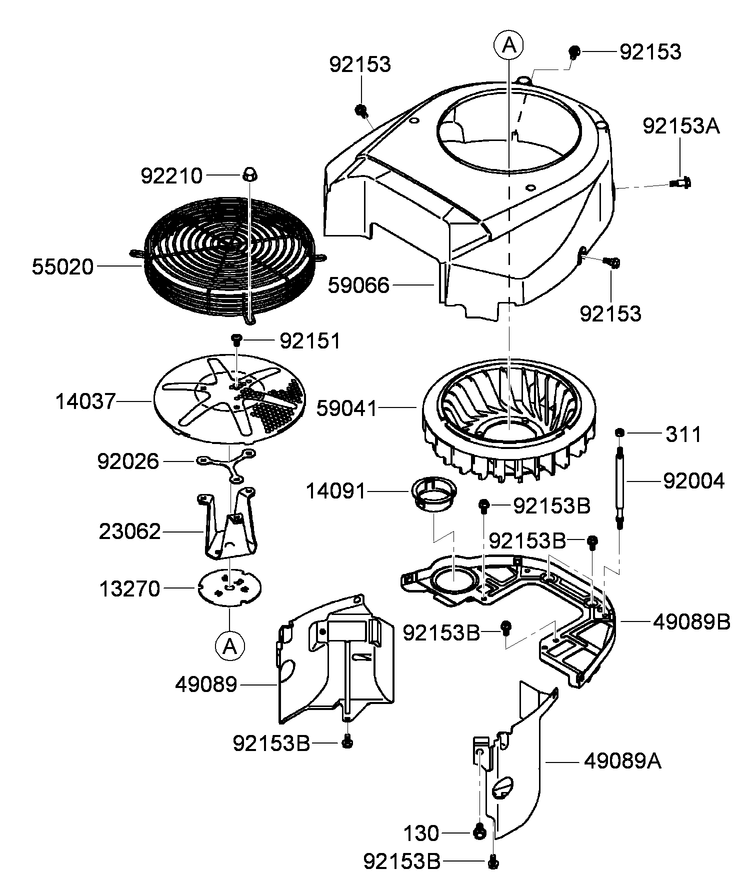 Cooling Equipment Assembly  Kawasaki FH680V-GS13