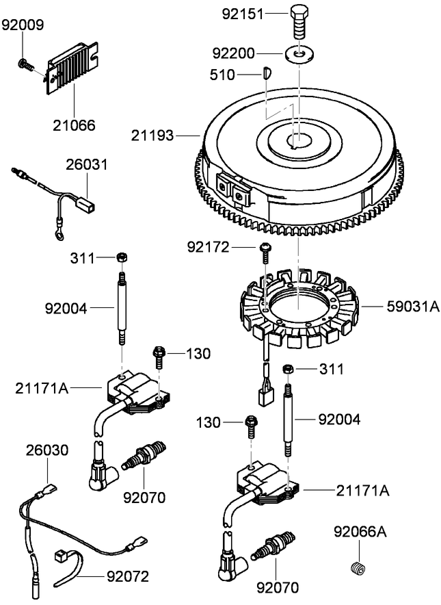 Electric Equipment Assembly  Kawasaki FH680V-GS13