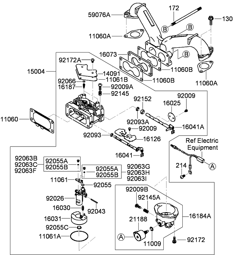 Carburetor Assembly  Kawasaki FH680V-GS13