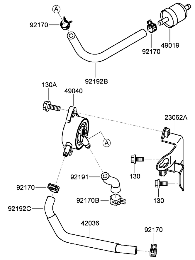 Fuel Tank and Valve Assembly  Kawasaki FH680V-GS13