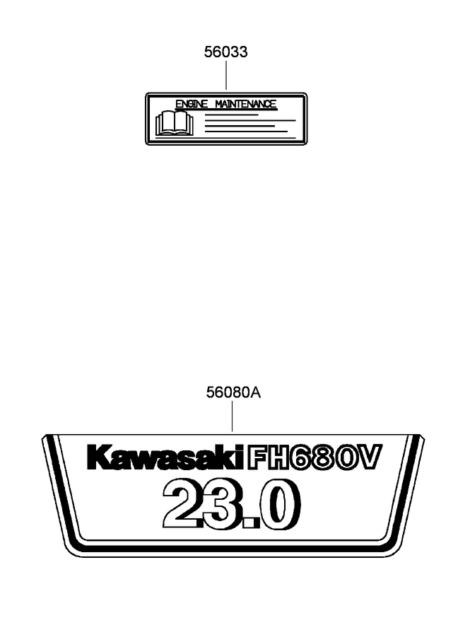 Label Assembly  Kawasaki FH680V-GS13