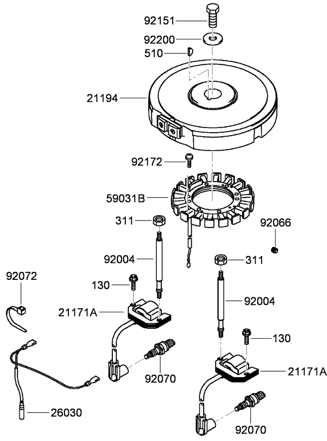 Electric Equipment Assembly Kawasaki FH541V-GS30