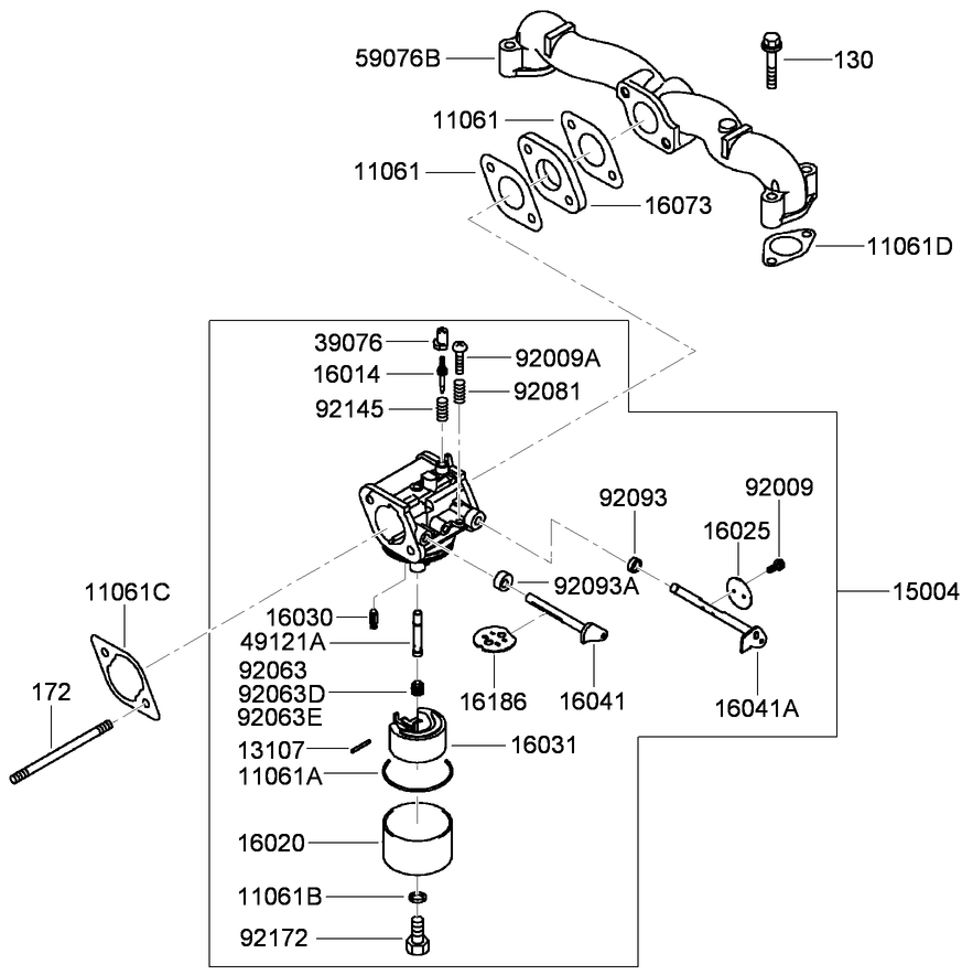 Carburetor Assembly Kawasaki FH541V-GS30