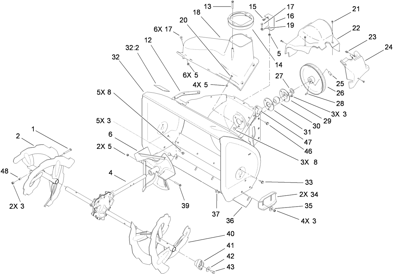 Auger and Housing Assembly