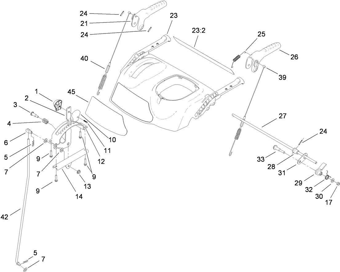 Upper Handle and Control Assembly