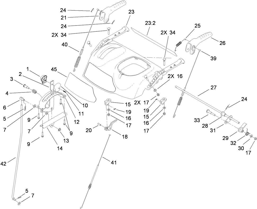 Upper and Handle Assembly