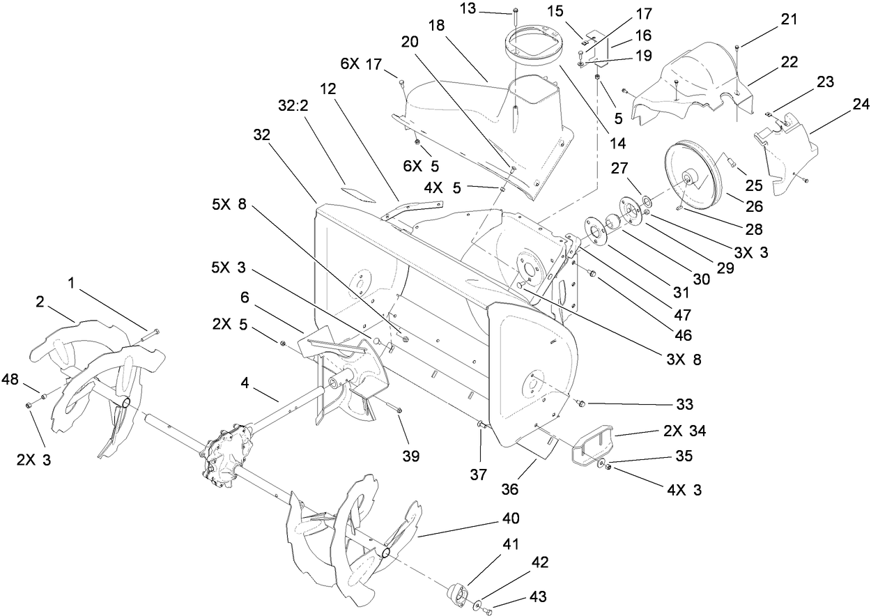 Auger and Housing Assembly