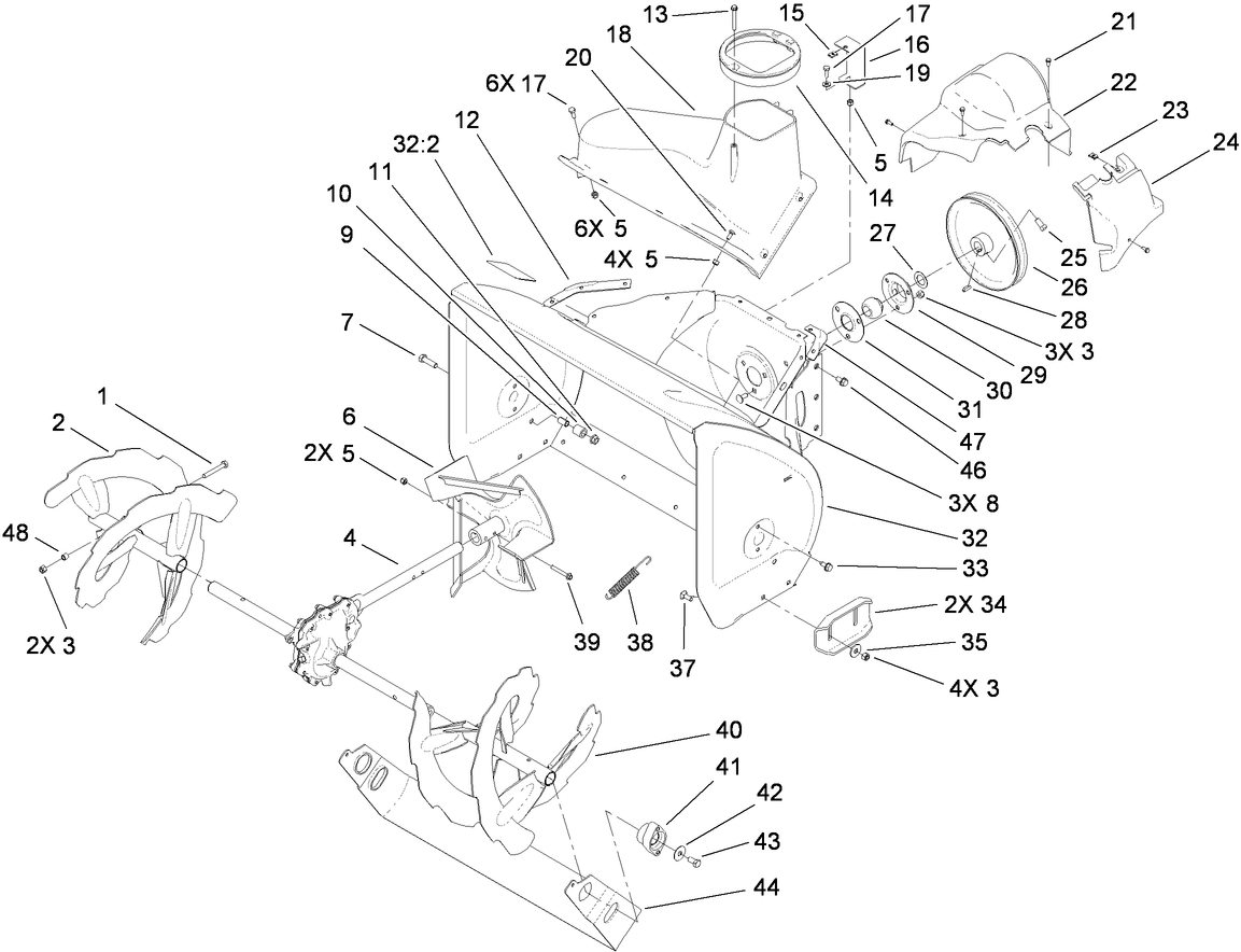 Auger and Housing Assembly
