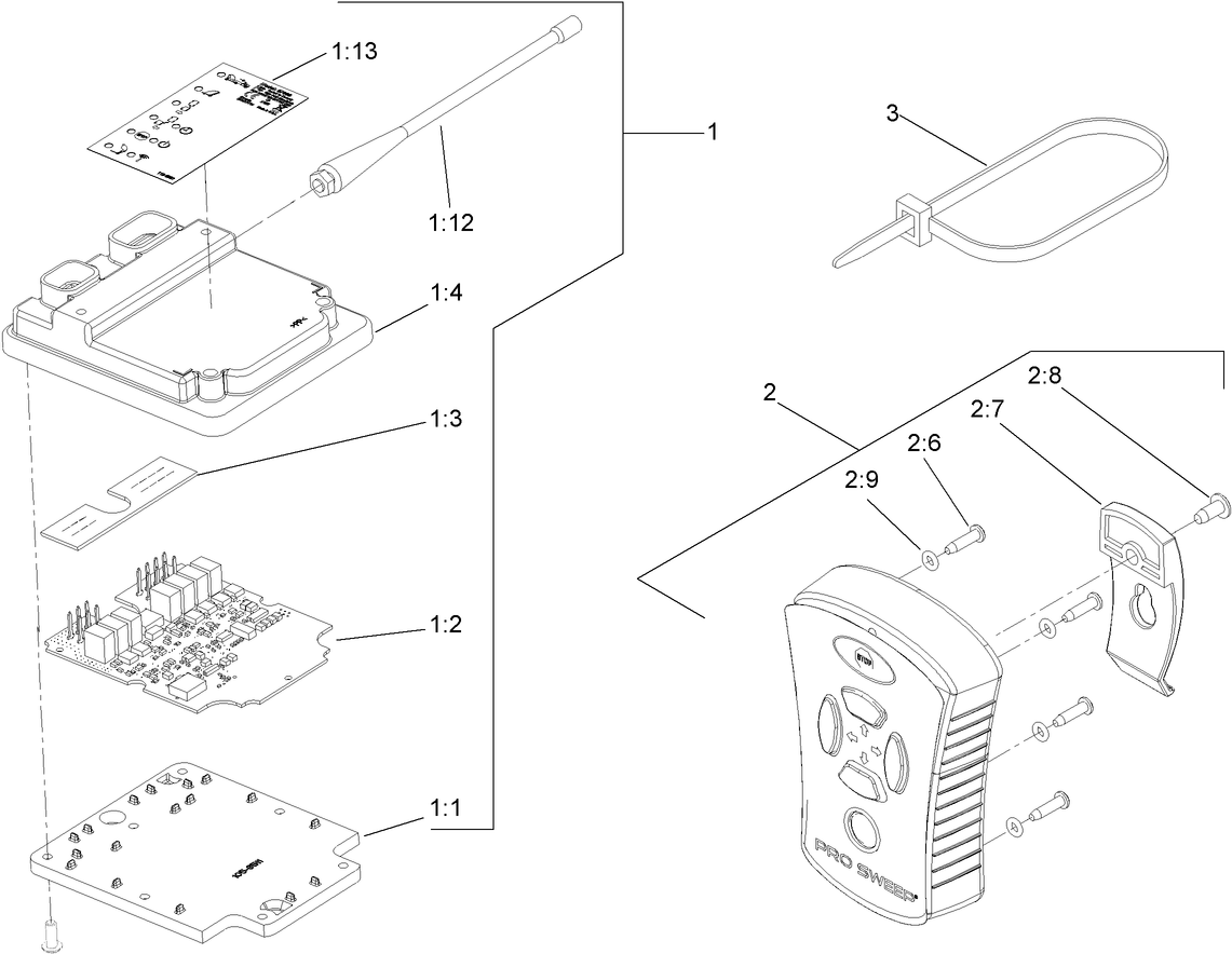 Remote and Transmitter Assembly