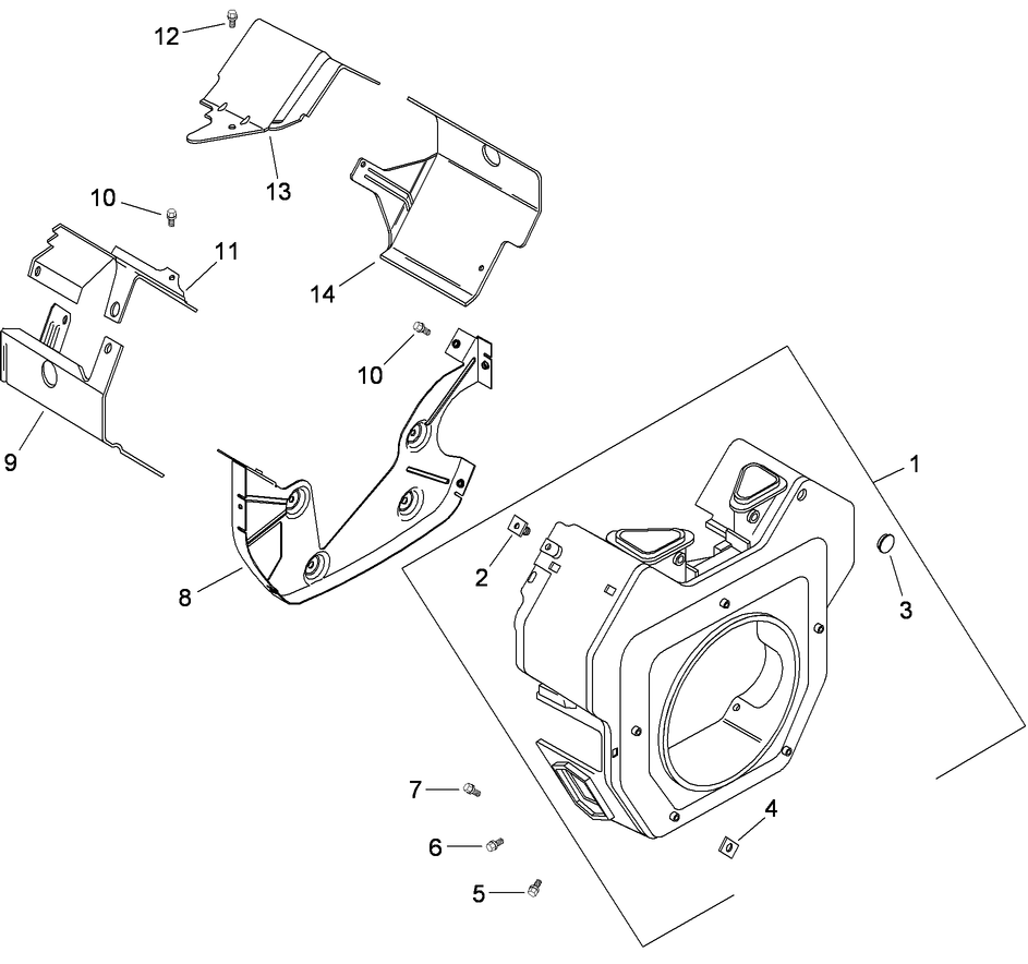 Blower Housing Assembly  Kohler CH680-3025A