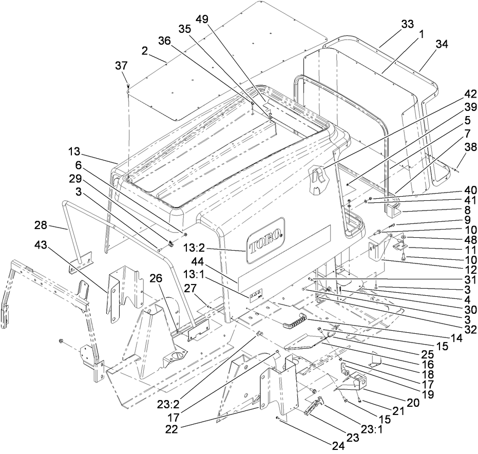 Hood and Screen Assembly