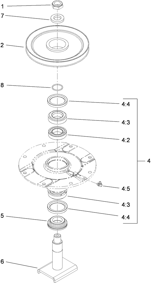 High Driven Spindle Assembly No. 104-3531