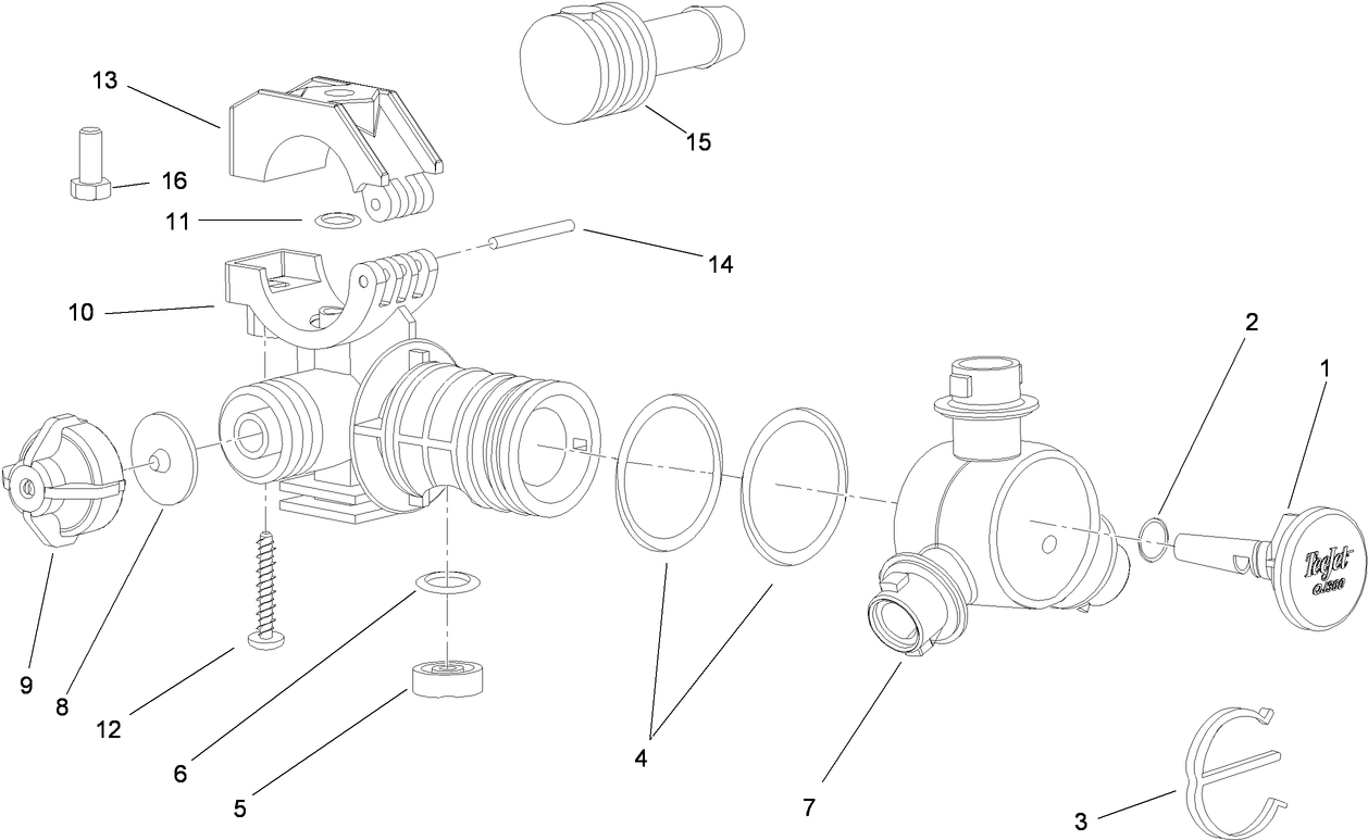 LH Single Body Turret Assembly No. 108-3725