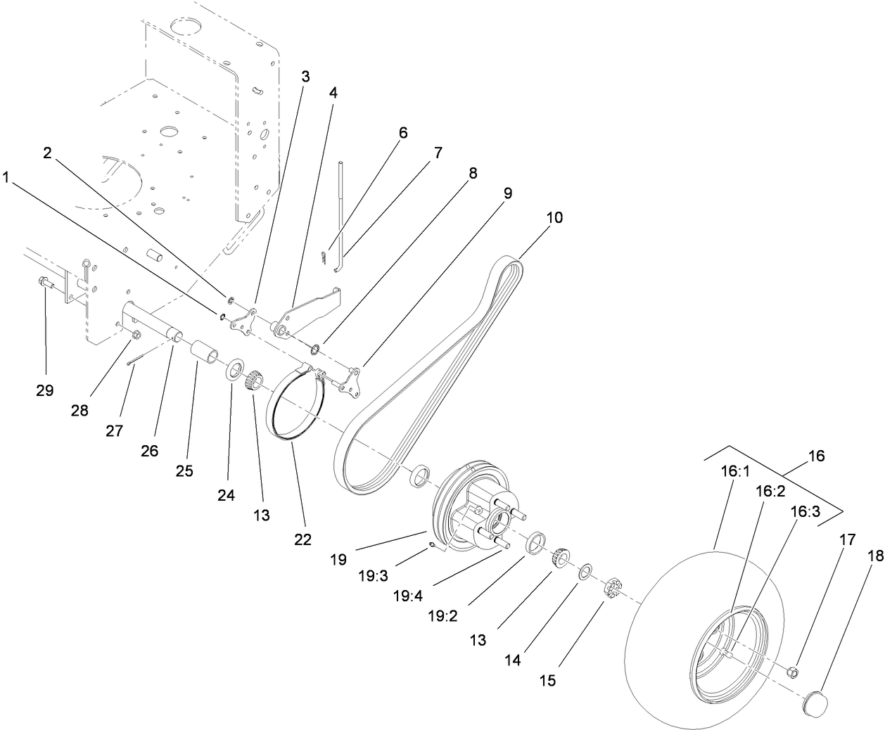 Wheel Drive and Brake Assembly
