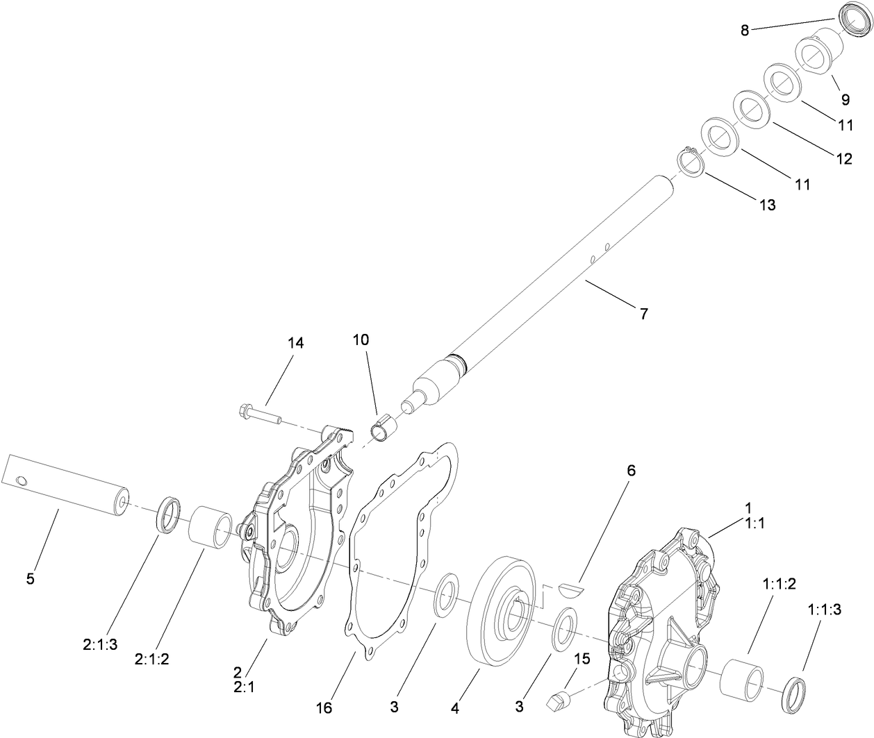 28 Inch Auger Gearcase Assembly No. 108-7329
