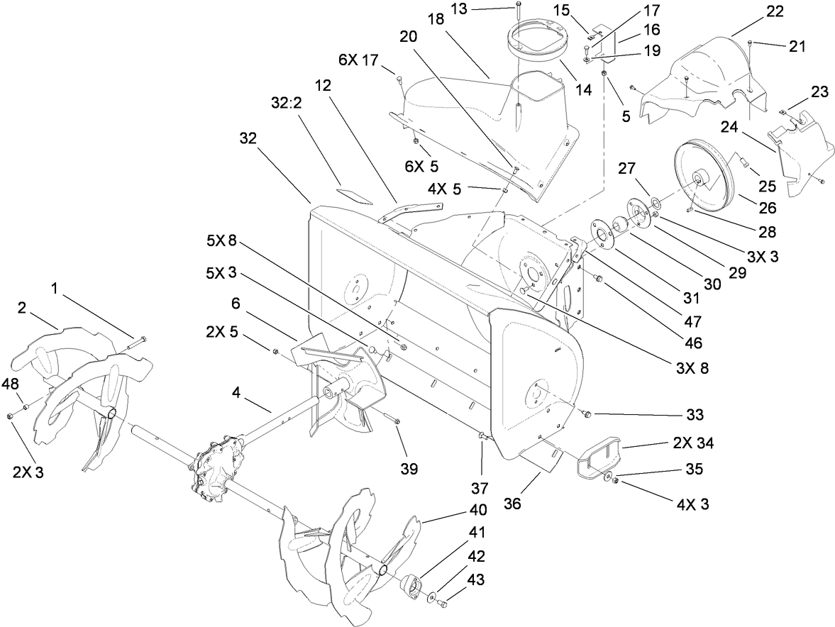 Auger and Housing Assembly