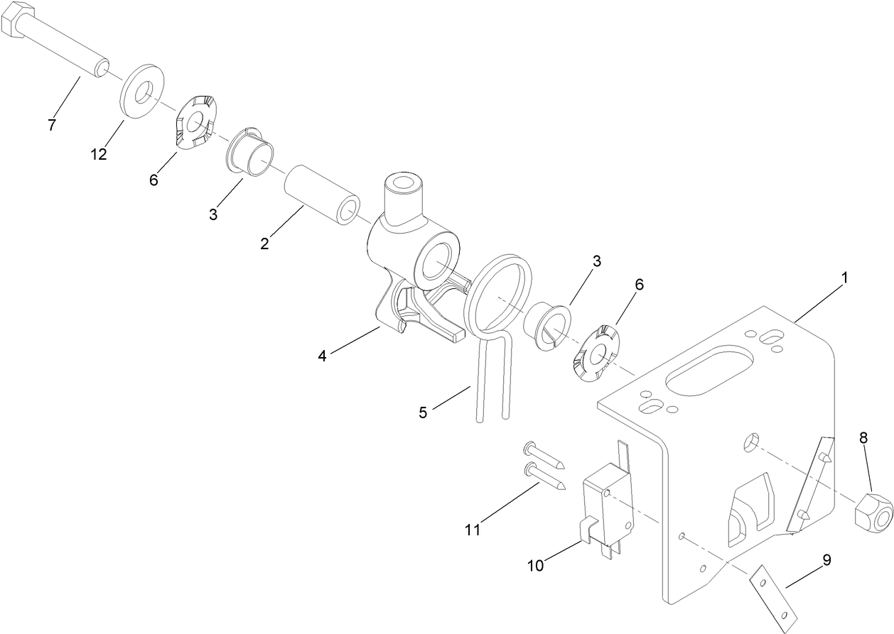 Joystick Bracket Assembly No. 106-4167