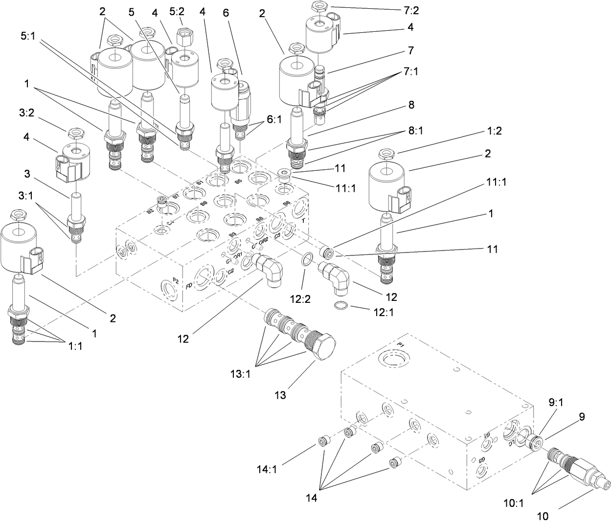 Hydraulic Lift Manifold Assembly No. 110-6064