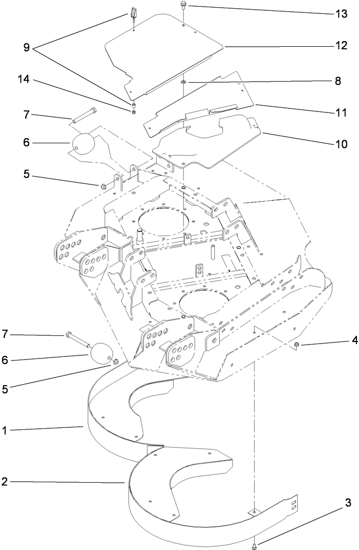 Left Hand Deck Chamber and Cover Assembly