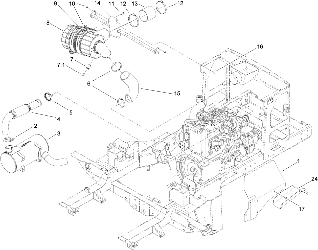 Air CLeaner and Muffler Assembly