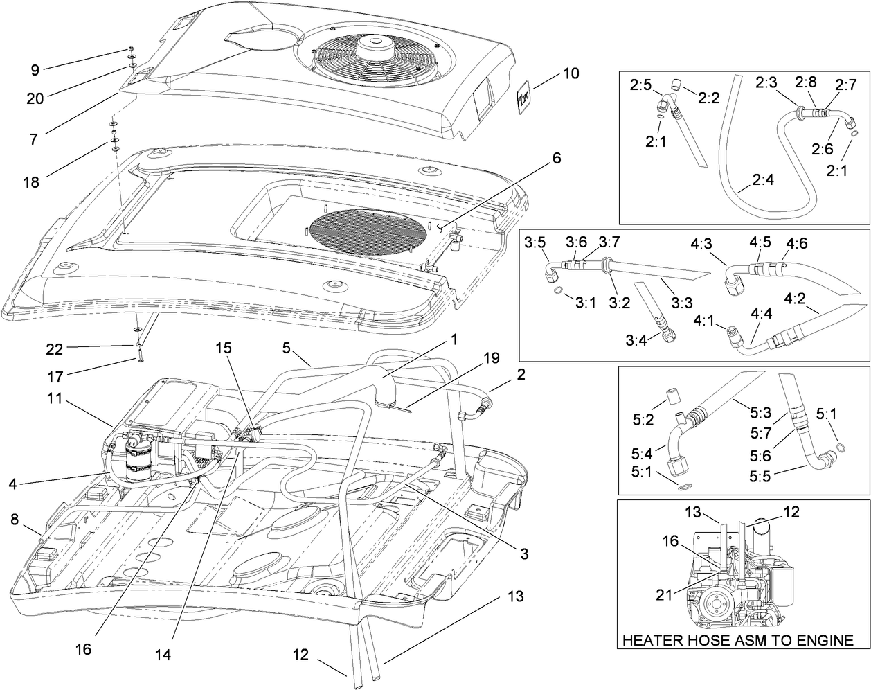 Roof and Hose  Cab Assembly