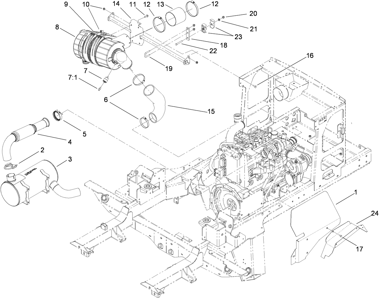 Air Cleaner and Muffler Assembly