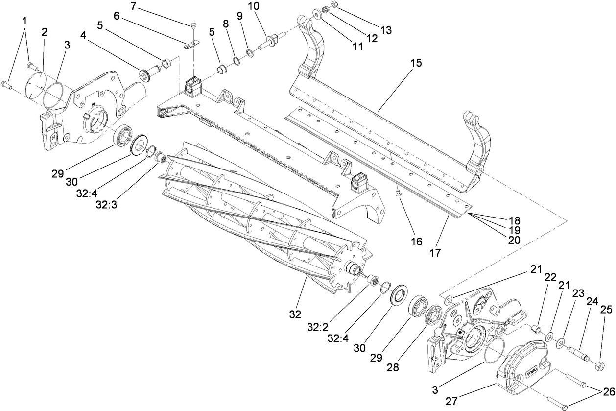 Reel and Bedbar Assembly