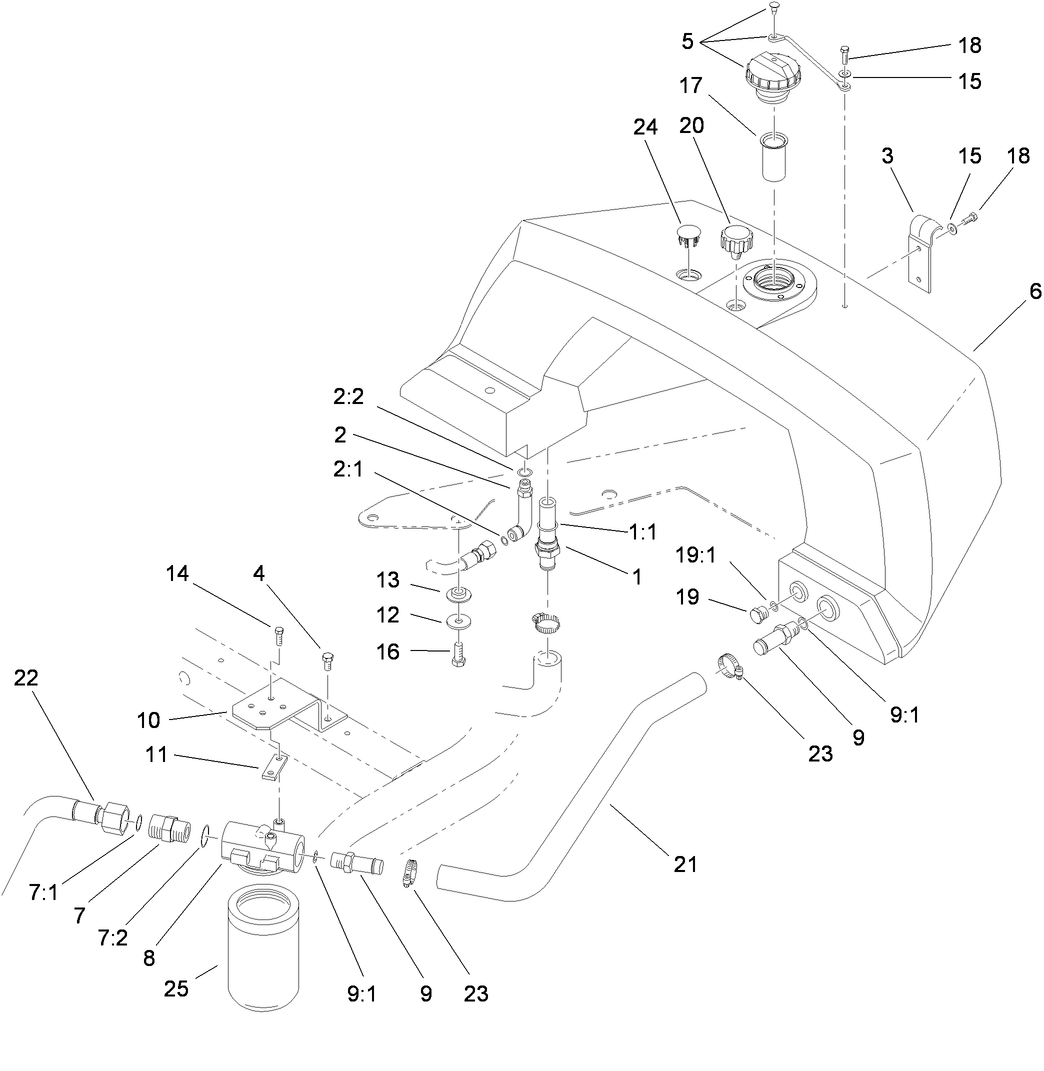 Hydraulic Tank and Filter Assembly