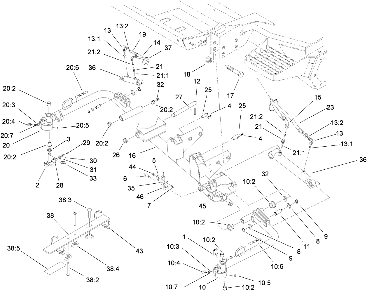 Front No. 4 and No. 5 Lift Arm Assembly