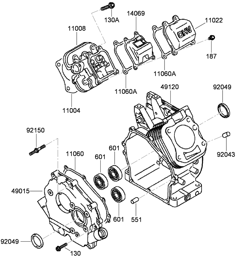 Cylinder and Crankcase Assembly