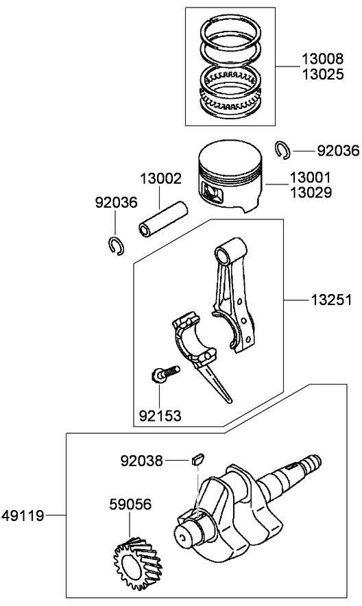 Piston and Crankshaft Assembly
