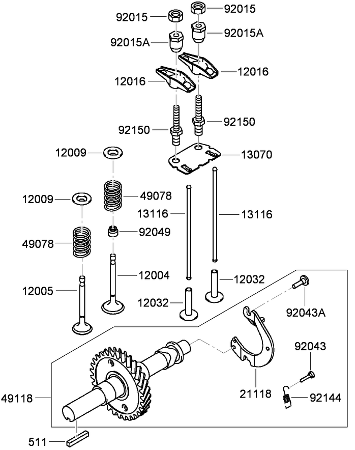 Valve and Camshaft Assembly