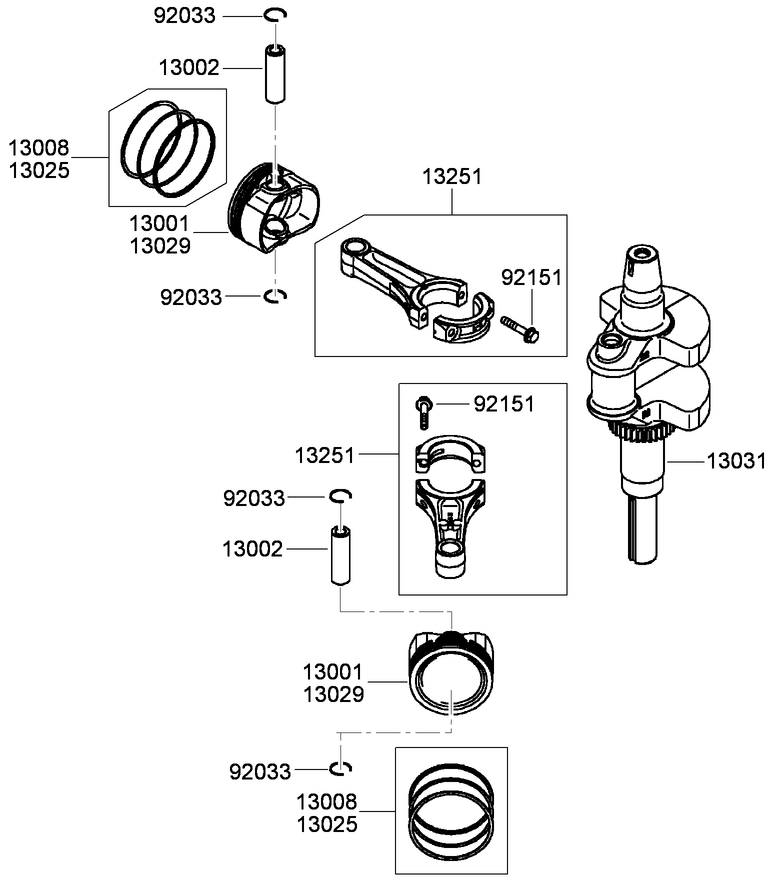 Piston and Crankshaft Assembly